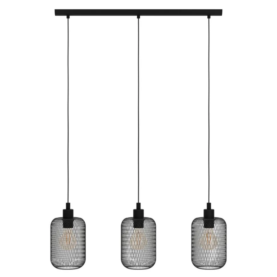 Eglo WRINGTON PENDEL 3xE27 L740 ZWART GAAS