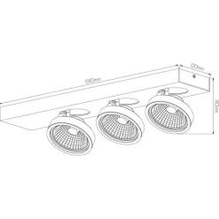 Fantasia AEON-3 white incl. 3x AR111 12W 2700K 1130 lm