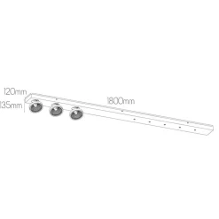 Fantasia AEON-3 XXL zwart 3x AR111 (incl) 1800mm basis voor pendels