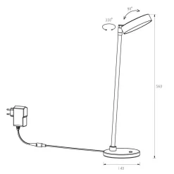 Fantasia AKO LED 12,5W tafellamp zwart / goud