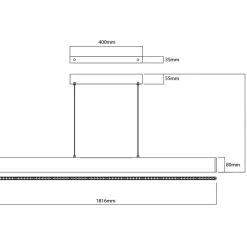 Fantasia ALYN LED 40W 3000K Pendel 1800mm goud