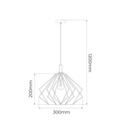 Fantasia ANGULO pendel 1x E27 zwart