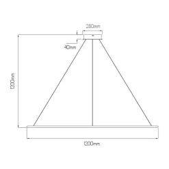 Fantasia ANNU pendant 1 ring  64W  SMD 3000K dimmable ø1200mm white