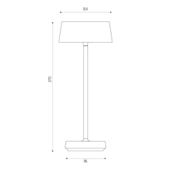 Fantasia ARGIA LED 2W 230Lm IP44, herlaadbaar, batterij inclusief, zwart