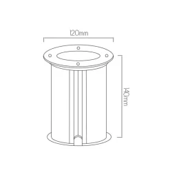 Fantasia ATLANTIS II floorspot round GU10 IP67 (excl.lamp)