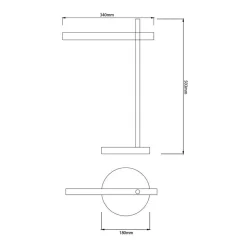 Fantasia AXION LED tafellamp 7,5W 3000K zwart dimbaar