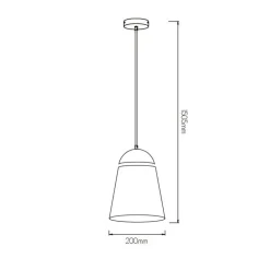 Fantasia Azar Pendel Ø20 E27 Zwart 3432101