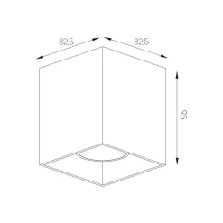 Fantasia BABAR Plafondlicht wit vierkant 1xGU10 excl (max 50W)