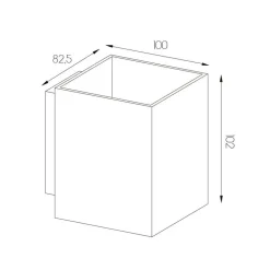 Fantasia BABAR Plafondlicht geborsteld goud vierkant 1xGU10 excl (max 50W)