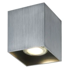 Fantasia BABAR Plafondlicht geborsteld staal vierkant 1xGU10 excl (max 50W)