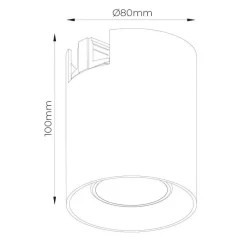 Fantasia BABAR rnd 1xGU10 excl monofase track spot zwart