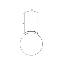 Fantasia BABU Plafondlicht zwart 1x E27 excl (Ø56x90)