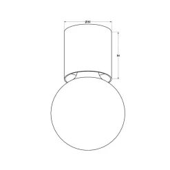 Fantasia BABU Plafondlicht zwart 1x E27 excl (Ø80x84)