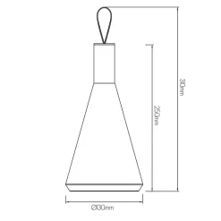 Fantasia BARBARA LED tafellamp 1,2W 60Lm IP44, herlaadbaar, batterij incl