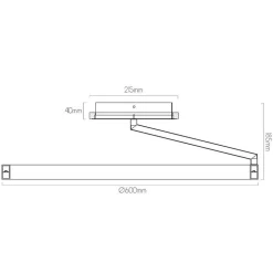 Fantasia BATON LED 29W 3000K Plafond lamp Ø600mm