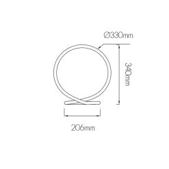 Fantasia BOA table lamp 25W  SMD 3000K dimmable 330xh340mm white
