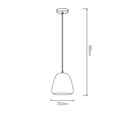 Fantasia Boban pendel Ø25 E27 satin nickel/white