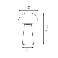Fantasia BOLETO rechargeable TL IP44 LED 4,7W 170Lm black