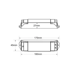 Fantasia Controller for single colour LED strip, DC12-48V, max 3x6A