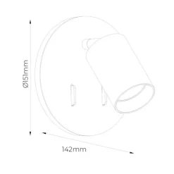 Fantasia DUSK wandlicht GU10 (excl) + LED 5,5W 2700K zwart + geb brons