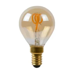 Fantasia E14 LED Kogellamp Spiraal G45 3W Amber 2200K Dimbaar