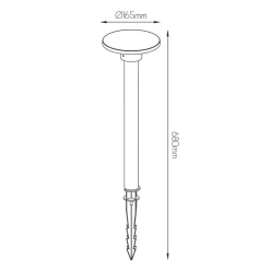Fantasia ECLIPSE Paal + pin IP54 6,5 Watt 800 Lumen 3000K