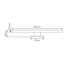 Fantasia EVIA mirror lamp IP44 SMD2835 LED 5W 350lm 2700K sandy white