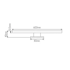 Fantasia EVIA mirror lamp IP44 SMD2835 LED 8W 600lm 2700K sandy white