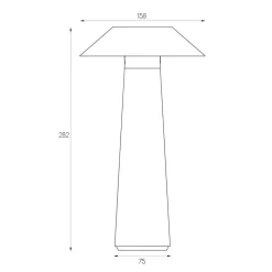 Fantasia FAR LED tafellamp 1,6W 170Lm IP44, herlaadbaar, batterij incl, wit