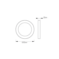 Fantasia FLUKE ceilinglamp round black 6W 3000K 480lm diam 12 cm