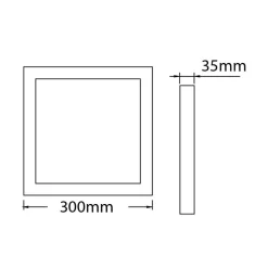 Fantasia FLUKE LED plafonnier vierkant wit 24W 3000K 30cm