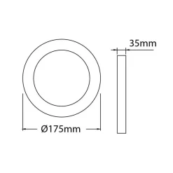 Fantasia FLUKE LED plafonnier rond geborsteld brons 12W 3000K Ø17,5cm