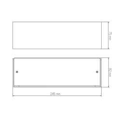 Fantasia FLUO WL satin black 250mm R7s 118mm 10W LED WW dimmable