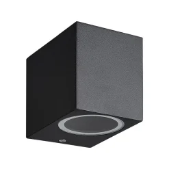 Fantasia FLUX SQ wall light 81mm GU10 (excl) max 35Watt IP54 black