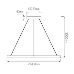 Fantasia GURI pendant ø120 125W 3000K black dimmable