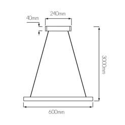 Fantasia GURI pendant 60x60 65W 3000K white dimmable