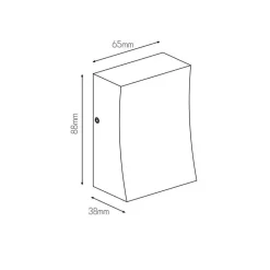 Fantasia IPSO wl 90mm 3Watt 180Lm COB LED 3000K IP65 black