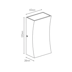 Fantasia IPSO wl  120mm 2x 3Watt 360Lm COB LED 3000K IP65 black