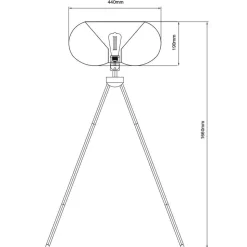 Fantasia JULIA 1x E27 vloerlamp Ø44cm zwart