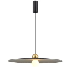 Fantasia JUTTU 8W LED Pendel Ø600mm dimbaar vilt donker grijs / licht grijs