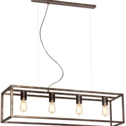 Fantasia KAGO ruggine pendant rectangle 4xE27 max 60W