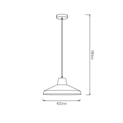 Fantasia KANGA pendant  Ø40 E27 copper/white