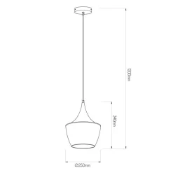 Fantasia Kaya Pendel 1Xe27 Zwart Goud 3410132