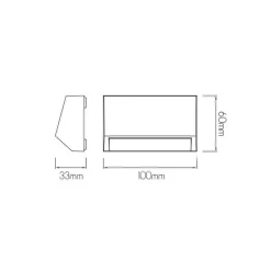 Fantasia KITO Wallamp white SMD LED 170Lm 1,3W IP65