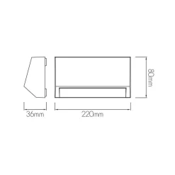 Fantasia KITO Wallamp white SMD LED 490Lm 3,8W IP65