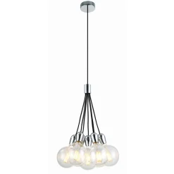 Fantasia KOBAR susp. Black/chrome 7x E27