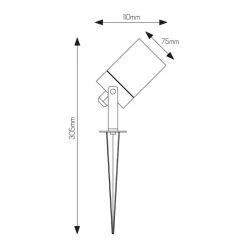 Fantasia KOBI Pinspot GU10 (excl) max 35Watt IP54 zwart