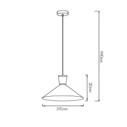 Fantasia Kono pendel Ø39,5 E27 white/white