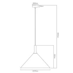 Fantasia KOTO 1xE27 Pendel Ø295mm brons / goud / wit