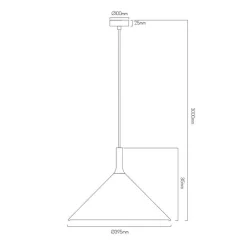 Fantasia KOTO 1xE27 Pendel Ø395mm zilver / zwart / wit